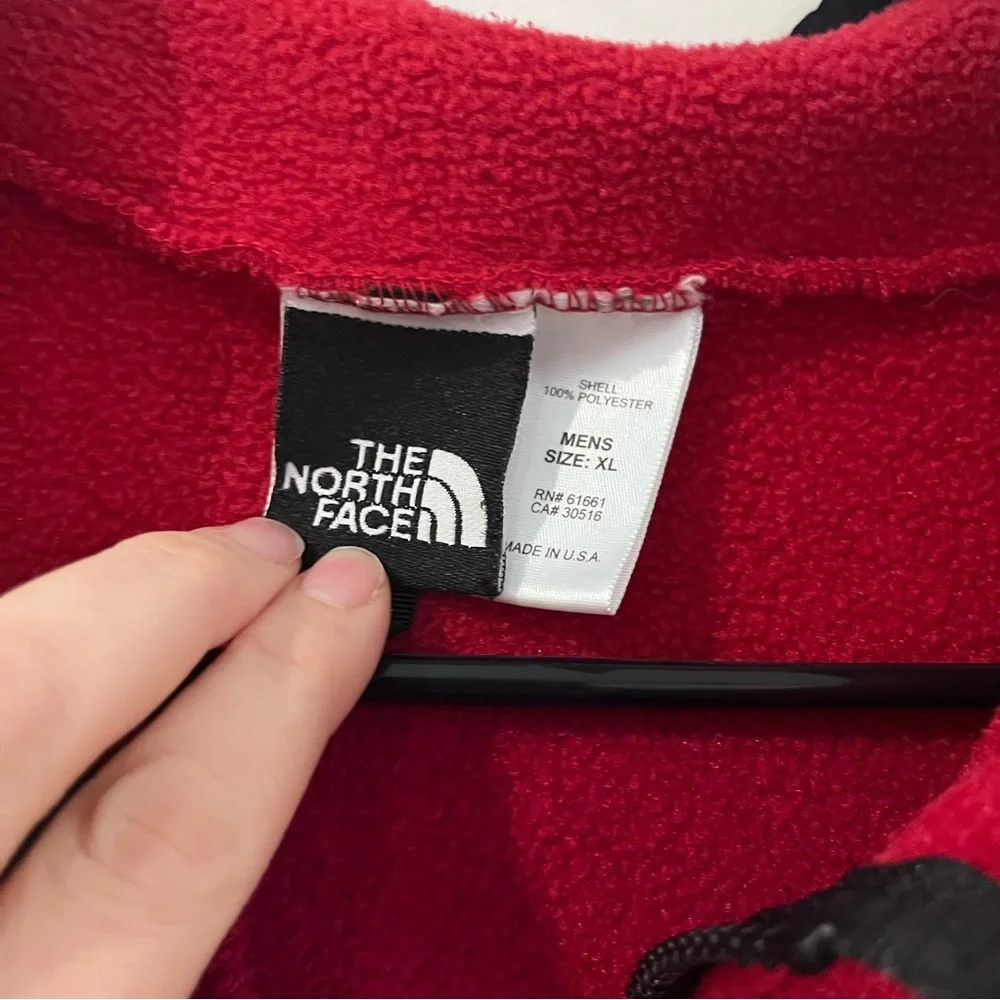 The North Face Red Fleece Vest vintage size xl with pockets